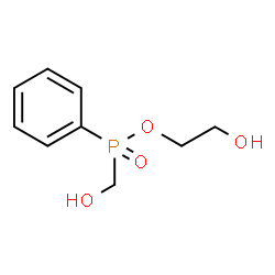 ChemSpider 2D Image | 2-Hydroxyethyl (hydroxymethyl)phenylphosphinate | C9H13O4P
