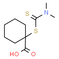 ChemSpider 2D Image | 1-[(Dimethylcarbamothioyl)sulfanyl]cyclohexanecarboxylic acid | C10H17NO2S2
