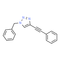ChemSpider 2D Image | 1-Benzyl-4-(phenylethynyl)-1H-1,2,3-triazole | C17H13N3