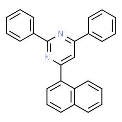 ChemSpider 2D Image | 4-(1-Naphthyl)-2,6-diphenylpyrimidine | C26H18N2