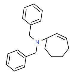 ChemSpider 2D Image | N,N-Dibenzyl-2-cyclohepten-1-amine | C21H25N