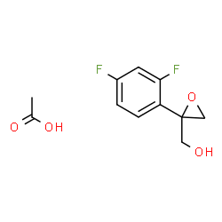 ChemSpider 2D Image | [2-(2,4-Difluorophenyl)-2-oxiranyl]methanol - acetic acid (1:1) | C11H12F2O4