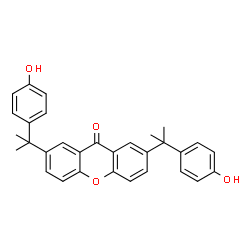 ChemSpider 2D Image | 2,7-Bis[2-(4-hydroxyphenyl)-2-propanyl]-9H-xanthen-9-one | C31H28O4