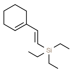 ChemSpider 2D Image | [(E)-2-(1-Cyclohexen-1-yl)vinyl](triethyl)silane | C14H26Si