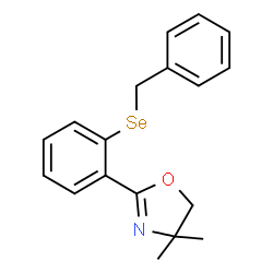 ChemSpider 2D Image | 2-[2-(Benzylselanyl)phenyl]-4,4-dimethyl-4,5-dihydro-1,3-oxazole | C18H19NOSe