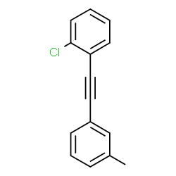 ChemSpider 2D Image | 1-Chloro-2-[(3-methylphenyl)ethynyl]benzene | C15H11Cl