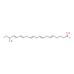 ChemSpider 2D Image | (5E,8E,11E,14E,16E)-18-Hydroxy-5,8,11,14,16-icosapentaenoic acid | C20H30O3