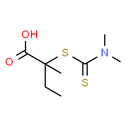 ChemSpider 2D Image | 2-[(Dimethylcarbamothioyl)sulfanyl]-2-methylbutanoic acid | C8H15NO2S2
