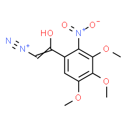 ChemSpider 2D Image | 2-Hydroxy-2-(3,4,5-trimethoxy-2-nitrophenyl)ethenediazonium | C11H12N3O6