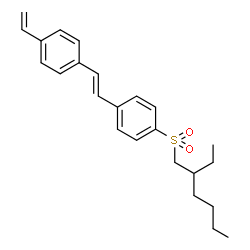ChemSpider 2D Image | 1-[(2-Ethylhexyl)sulfonyl]-4-[(E)-2-(4-vinylphenyl)vinyl]benzene | C24H30O2S