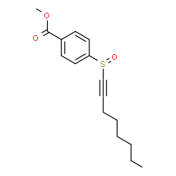 ChemSpider 2D Image | Methyl 4-(1-octyn-1-ylsulfinyl)benzoate | C16H20O3S