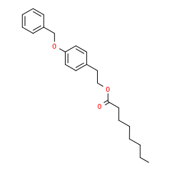 ChemSpider 2D Image | 2-[4-(Benzyloxy)phenyl]ethyl octanoate | C23H30O3