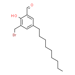 ChemSpider 2D Image | 3-(Bromomethyl)-2-hydroxy-5-nonylbenzaldehyde | C17H25BrO2