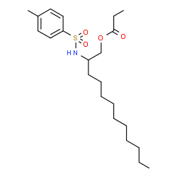ChemSpider 2D Image | 2-{[(4-Methylphenyl)sulfonyl]amino}dodecyl propionate | C22H37NO4S