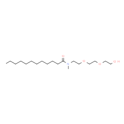 ChemSpider 2D Image | N-{2-[2-(2-Hydroxyethoxy)ethoxy]ethyl}-N-methyldodecanamide | C19H39NO4