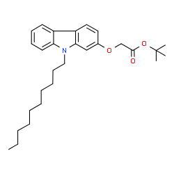 ChemSpider 2D Image | 2-Methyl-2-propanyl [(9-decyl-9H-carbazol-2-yl)oxy]acetate | C28H39NO3