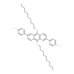 ChemSpider 2D Image | 4,4'-[9,10-Bis(decyloxy)-2,6-anthracenediyl]diphenol | C46H58O4