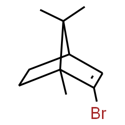 ChemSpider 2D Image | 2-Bromo-1,7,7-trimethylbicyclo[2.2.1]hept-2-ene | C10H15Br