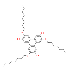 ChemSpider 2D Image | 3,7,11-Tris(octyloxy)-2,6,10-triphenylenetriol | C42H60O6