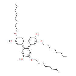 ChemSpider 2D Image | 3,7,10-Tris(octyloxy)-2,6,11-triphenylenetriol | C42H60O6