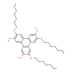 ChemSpider 2D Image | 2,6,11-Tris(heptyloxy)-3,7,10-trimethoxytriphenylene | C42H60O6