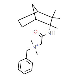 ChemSpider 2D Image | N-Benzyl-N,N-dimethyl-2-oxo-2-[(2,3,3-trimethylbicyclo[2.2.1]hept-2-yl)amino]ethanaminium | C21H33N2O