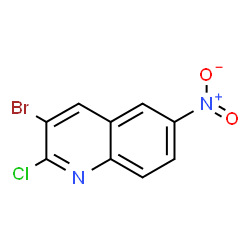 ChemSpider 2D Image | 3-Bromo-2-chloro-6-nitroquinoline | C9H4BrClN2O2