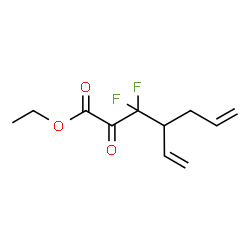 ChemSpider 2D Image | Ethyl 3,3-difluoro-2-oxo-4-vinyl-6-heptenoate | C11H14F2O3