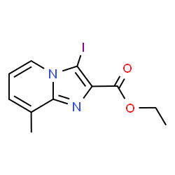 ChemSpider 2D Image | Ethyl 3-iodo-8-methylimidazo[1,2-a]pyridine-2-carboxylate | C11H11IN2O2