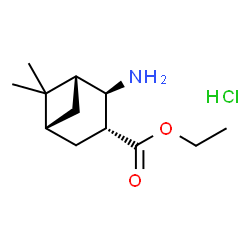 ChemSpider 2D Image | Ethyl (1R,2R,3R,5R)-2-amino-6,6-dimethylbicyclo[3.1.1]heptane-3-carboxylate hydrochloride (1:1) | C12H22ClNO2