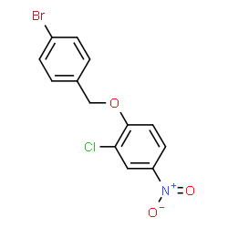 ChemSpider 2D Image | 1-[(4-Bromobenzyl)oxy]-2-chloro-4-nitrobenzene | C13H9BrClNO3