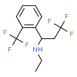 ChemSpider 2D Image | N-Ethyl-3,3,3-trifluoro-1-[2-(trifluoromethyl)phenyl]-1-propanamine | C12H13F6N