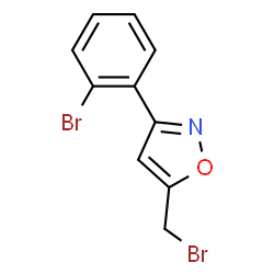 ChemSpider 2D Image | 5-(Bromomethyl)-3-(2-bromophenyl)isoxazole | C10H7Br2NO