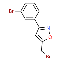 ChemSpider 2D Image | 5-(Bromomethyl)-3-(3-bromophenyl)isoxazole | C10H7Br2NO