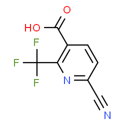 ChemSpider 2D Image | 6-Cyano-2-(trifluoromethyl)nicotinic acid | C8H3F3N2O2