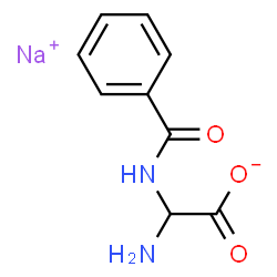 ChemSpider 2D Image | Sodium amino(benzoylamino)acetate | C9H9N2NaO3