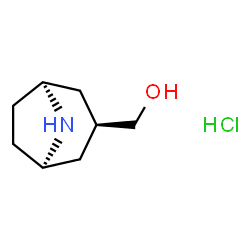 ChemSpider 2D Image | (3-endo)-8-Azabicyclo[3.2.1]oct-3-ylmethanol hydrochloride (1:1) | C8H16ClNO