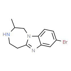 ChemSpider 2D Image | 8-Bromo-2-methyl-2,3,4,5-tetrahydro-1H-[1,4]diazepino[1,7-a]benzimidazole | C12H14BrN3