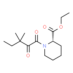 ChemSpider 2D Image | Ethyl (2S)-1-(3,3-dimethyl-2-oxopentanoyl)-2-piperidinecarboxylate | C15H25NO4
