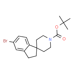 ChemSpider 2D Image | tert-Butyl 5-bromo-2,3-dihydrospiro[indene-1,4'-piperidine]-1'-carboxylate | C18H24BrNO2