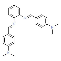 ChemSpider 2D Image | 4,4'-{1,2-Phenylenebis[nitrilo(E)methylylidene]}bis(N,N-dimethylaniline) | C24H26N4