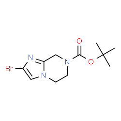 ChemSpider 2D Image | tert-butyl 2-bromo-5,6-dihydroimidazo[1,2-a]pyrazine-7(8H)-carboxylate | C11H16BrN3O2