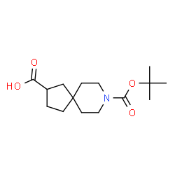 ChemSpider 2D Image | 8-(tert-Butoxycarbonyl)-8-azaspiro[4.5]decane-2-carboxylic acid | C15H25NO4
