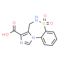 ChemSpider 2D Image | 4,5-Dihydroimidazo[5,1-d][1,2,5]benzothiadiazepine-3-carboxylic acid 6,6-dioxide | C11H9N3O4S