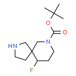 ChemSpider 2D Image | tert-butyl 10-fluoro-2,7-diazaspiro[4.5]decane-7-carboxylate | C13H23FN2O2