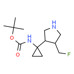 ChemSpider 2D Image | TERT-BUTYL N-{1-[4-(FLUOROMETHYL)PYRROLIDIN-3-YL]CYCLOPROPYL}CARBAMATE | C13H23FN2O2