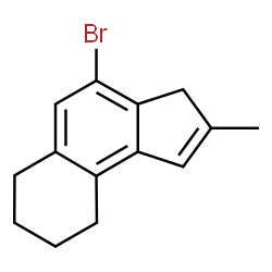ChemSpider 2D Image | 4-Bromo-2-methyl-6,7,8,9-tetrahydro-3H-cyclopenta[a]naphthalene | C14H15Br
