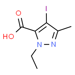 ChemSpider 2D Image | 2-ethyl-4-iodo-5-methylpyrazole-3-carboxylic acid | C7H9IN2O2