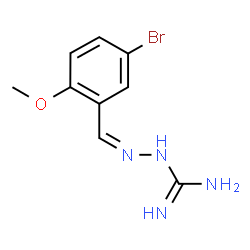ChemSpider 2D Image | (2Z)-2-(5-Bromo-2-methoxybenzylidene)hydrazinecarboximidamide | C9H11BrN4O