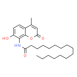 ChemSpider 2D Image | N-(7-Hydroxy-4-methyl-2-oxo-2H-chromen-8-yl)hexadecanamide | C26H39NO4
